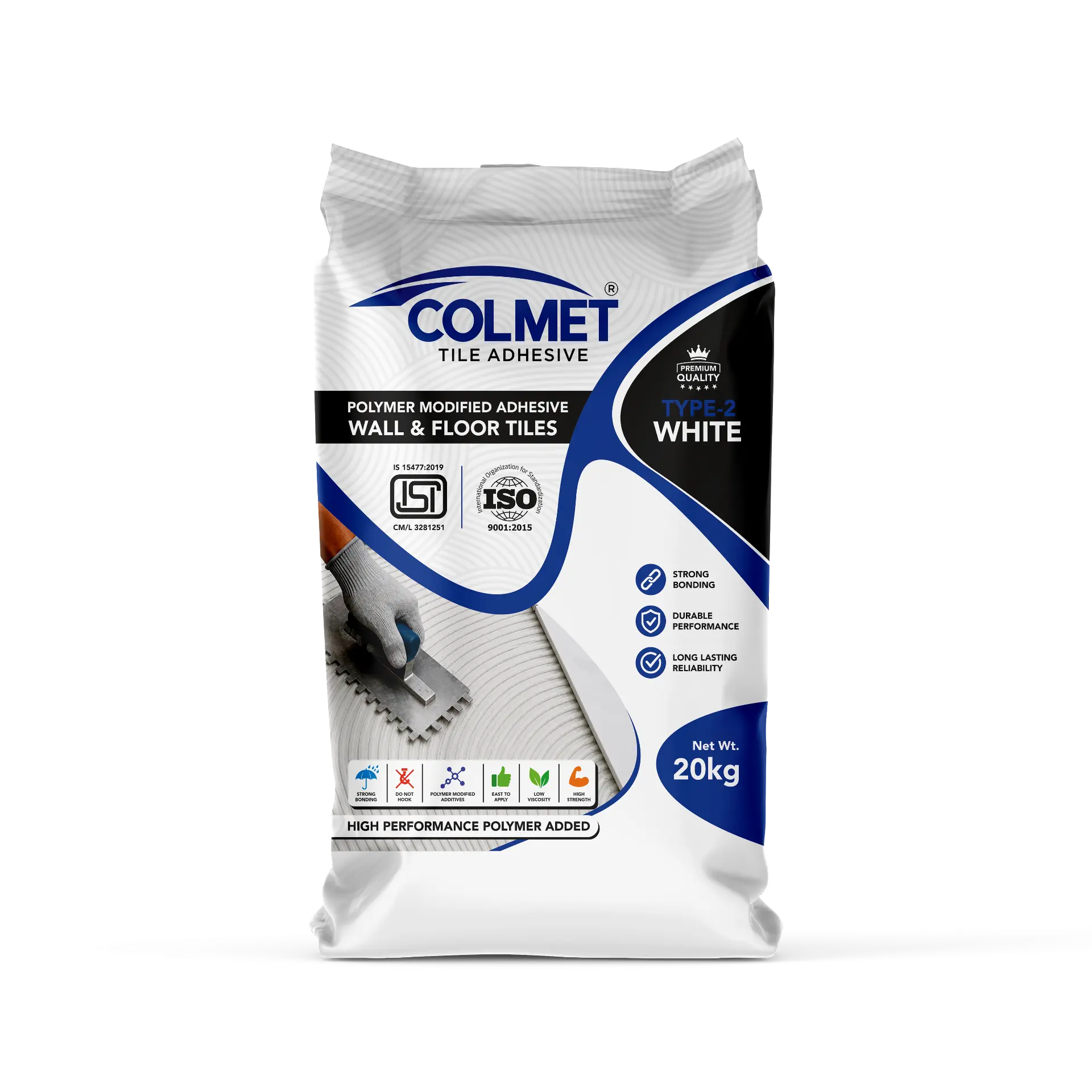 Colmet Tile Adhesive Type-2 White 20 kg bag